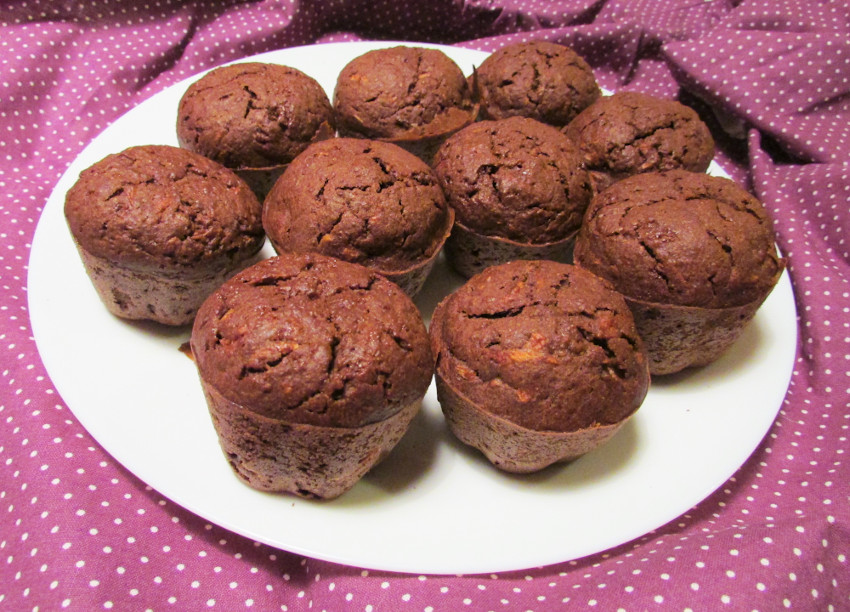muffinki z cukinii z kakao i cynamonem